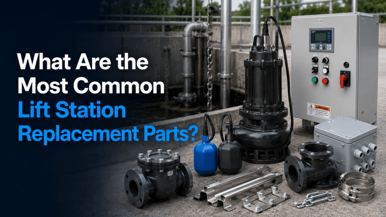 Lift station parts and equipment display